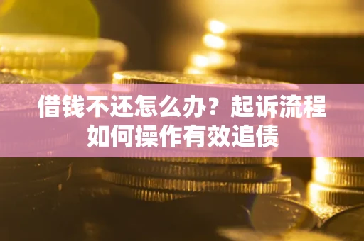北京借钱不还怎么办？起诉流程如何操作有效追债
