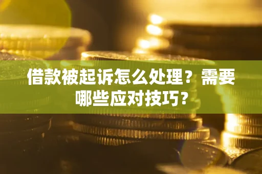 北京借款被起诉怎么处理？需要哪些应对技巧？